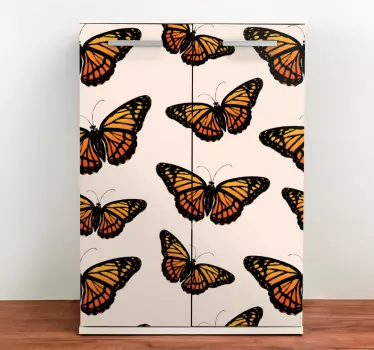 Folie kühlschrank mit schmetterlingsmuster - TenStickers