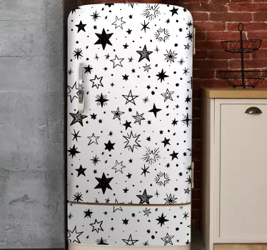 Folie kühlschrank mit sternenmuster oberfläche - TenStickers