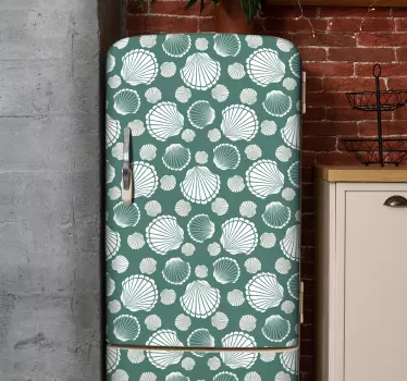 Folie kühlschrank muschel-muster hülle - TenStickers