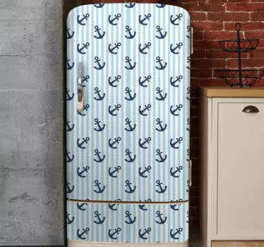 Folie Kühlschrank nautisches ankermotiv - TenStickers
