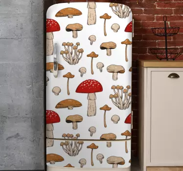 Folie Kühlschrank pilz küchendekor - TenStickers