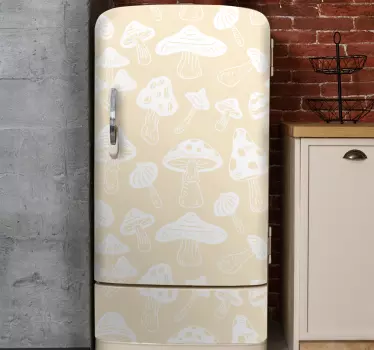 Folie Kühlschrank pilzmuster - TenStickers