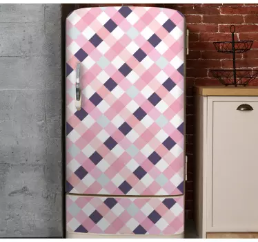 Kühlschrank Folie rosa schachbrettmuster - TenStickers