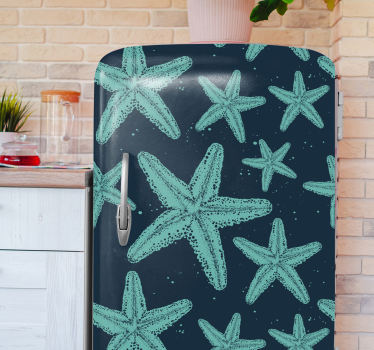 Kühlschrank Folie Seestern-Muster - TenStickers