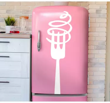 Folie kühlschrank spiralforke für pasta - TenStickers