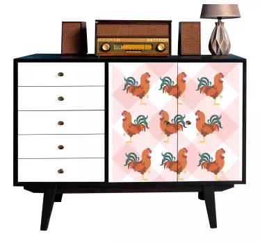 Folie kühlschrank strahlendes huhn konzept - TenStickers