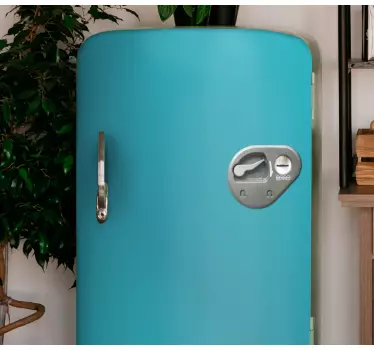 Folie kühlschrank vintage cool blau - TenStickers