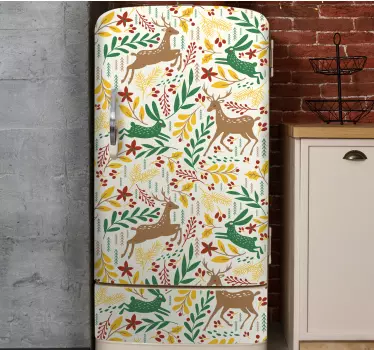 Folie Kühlschrank von der natur inspirierte motive - TenStickers