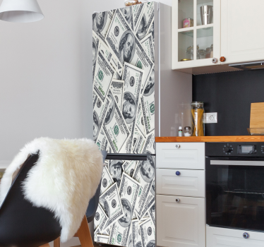Folie Kühlschrank währungsmotiv - TenStickers