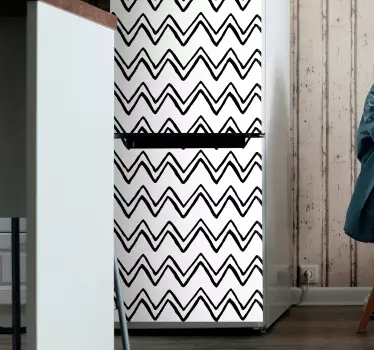 Folie Kühlschrank wellenmusterschema - TenStickers
