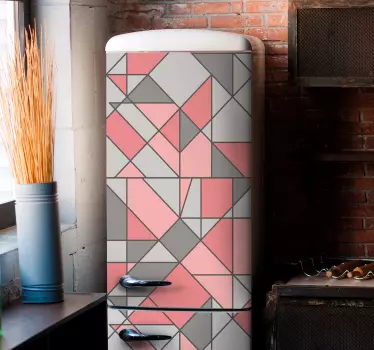 Folie Kühlschrank wickeltuch mit geometrischem muster - TenStickers