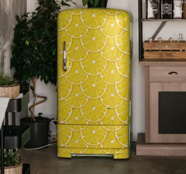 Folie kühlschrank zitronenscheiben konzept - TenStickers