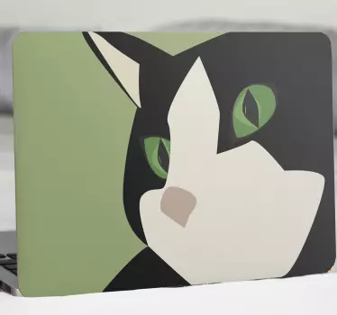 Folie schwarz-weiße katze - TenStickers