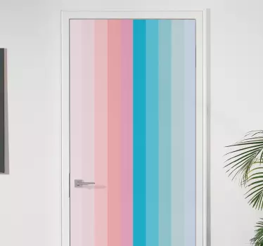Folie Tür bunte vertikale streifen - TenStickers