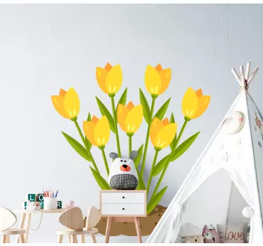 Folie tür bunter blumenstrauß - TenStickers
