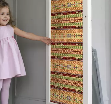 Folie Tür feierliche geometrische motive - TenStickers