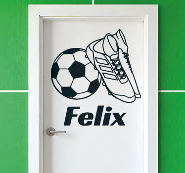 Folie tür fußballname für das kinderzimmer - TenStickers