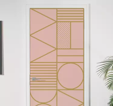 Folie tür geometrische komposition idee - TenStickers