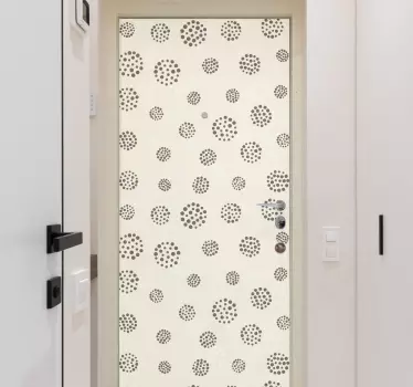 Folie tür im polka dot design - TenStickers