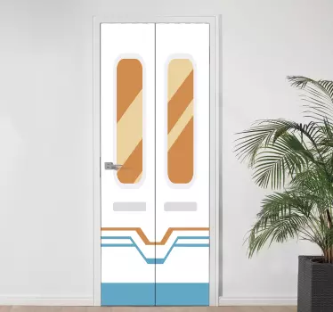 Folie tür im stilvollen design - TenStickers