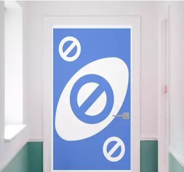 Folie Tür klares, kreisförmiges design - TenStickers