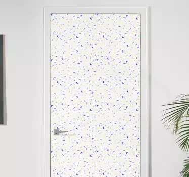 Folie tür mit terrazzo struktur oberfläche - TenStickers