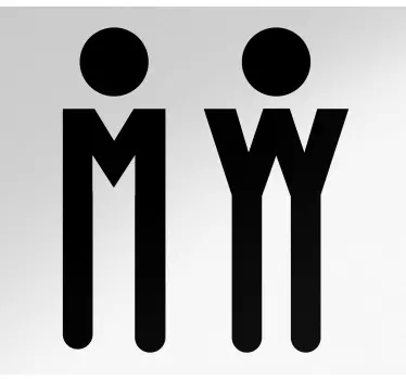Folie Tür männer frauen symbole - TenStickers