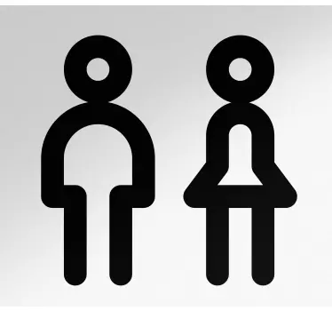 Folie tür mit einfachen toilettensymbolen - TenStickers