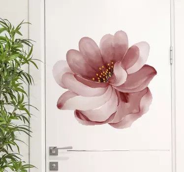 Folie tür mit elegantem floralen detail - TenStickers