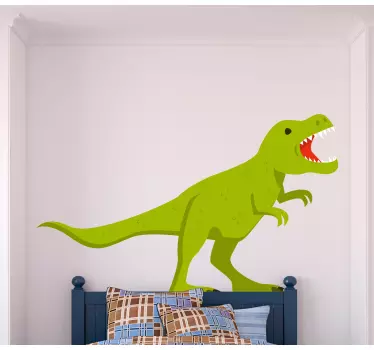 Folie tür mit grüner dinosaurierfigur - TenStickers