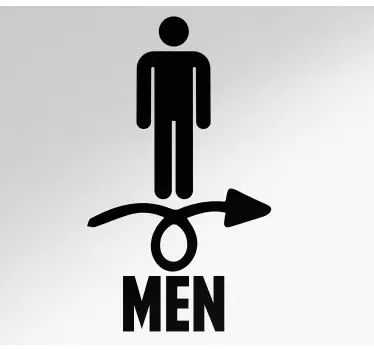 Folie tür mit männer-symbol design - TenStickers