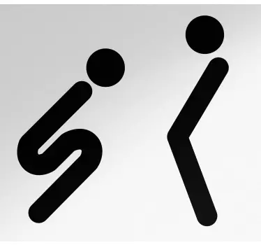 Folie tür mit symbolen für toilettenbeschilderung - TenStickers