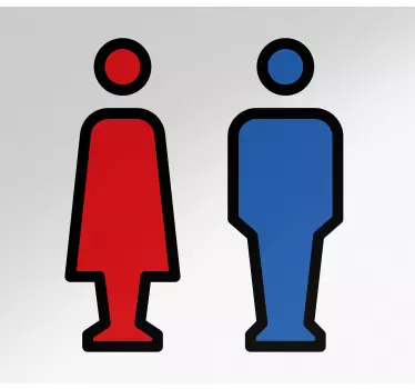 Folie tür mit toilettensymbol set - TenStickers