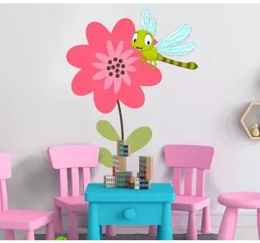 Folie tür mit verspieltem blumendesign - TenStickers