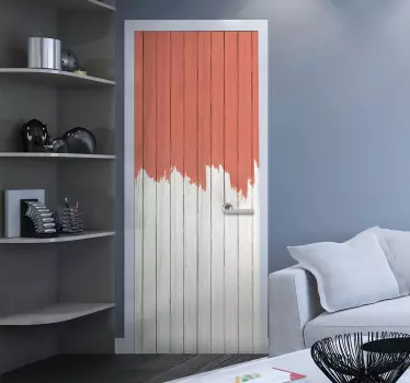 Folie tür mit zweifarbiger lackoberfläche - TenStickers