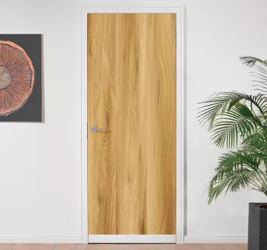 Folie Tür natürliche holzstruktur - TenStickers