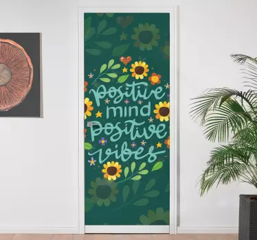 Folie Tür optimistische gedanken erhebende energie - TenStickers