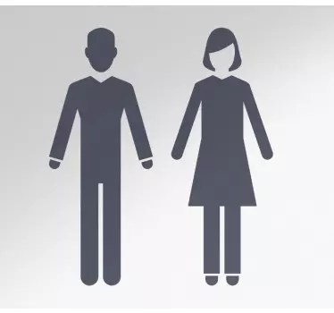 Folie Tür paar silhouette figur - TenStickers
