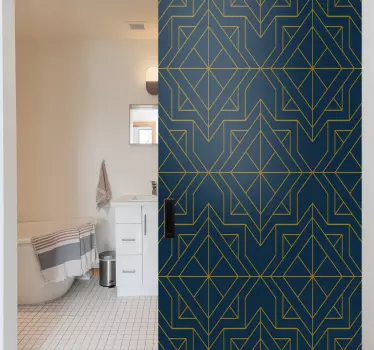 Folie Tür raffinierte geometrische anordnung - TenStickers