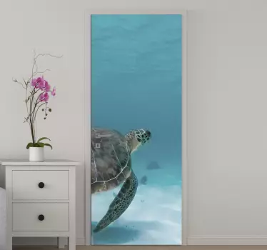 Folie tür schildkrötenreise - TenStickers