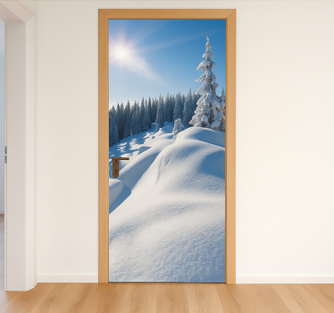 Folie Tür schneeberglandschaft - TenStickers