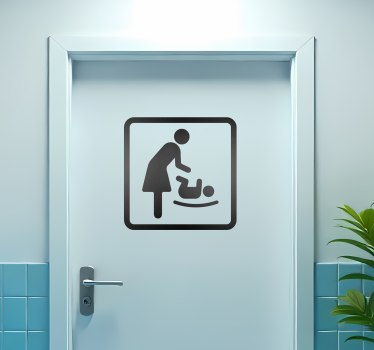 Folie Tür señal cambiador de bebe - TenStickers