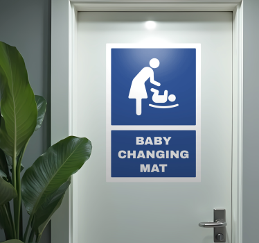 Folie Tür baby changing mat - TenStickers