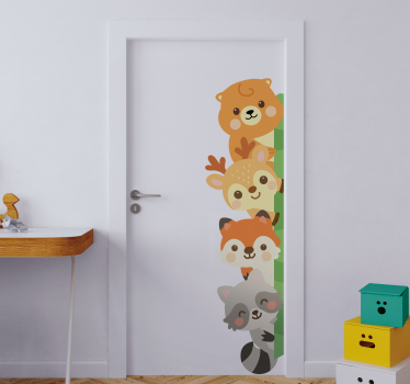 Folie tür tiere für das kinderzimmer - TenStickers
