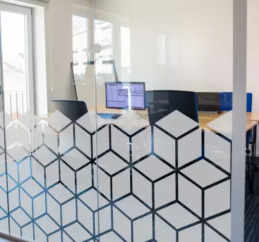 Fensteraufkleber geometrische Würfel - TenStickers