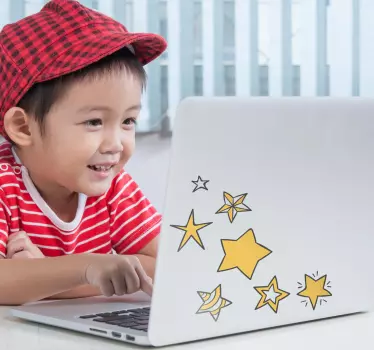 Laptop Aufkleber Sterne - TenStickers