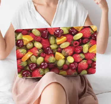 Aufkleber Früchte bunt Laptop - TenStickers