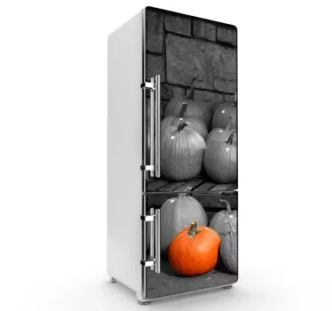 Fotographie Kürbis Kühlschrank Aufkleber - TenStickers