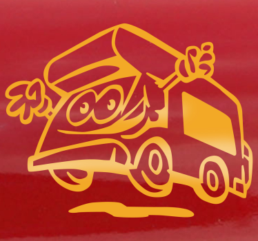 Fröhlicher Wohnwagen Sticker - TenStickers