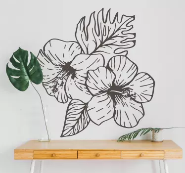 Frühlings Orchidee Blume Wandtattoo - TenStickers